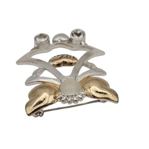 VTG Brooch Silver/Gold Toned Angel Love Faith Joy Dangle Charm Christian Faith - Picture 11 of 16